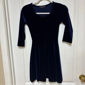 Pinc Midnight Blue Velvet Mini Dress